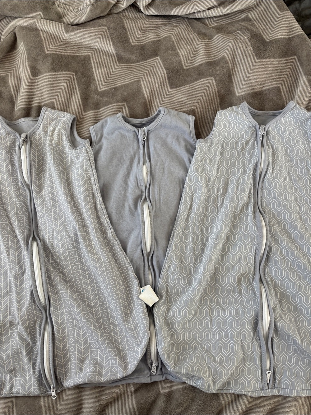 Gray Baby Sleep Sacks - Pack of 3